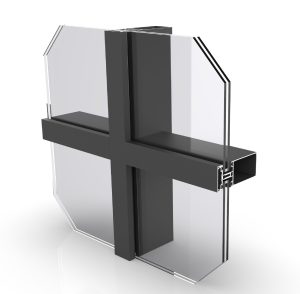 Detail of Curtain Wall Facade- Face Cap System