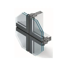 Detail of Curtain Wall Facade- Semi Frameless System