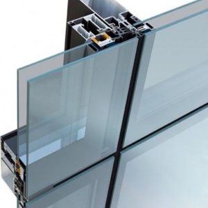 Detail of Curtain Wall Facade- Semi Frameless System