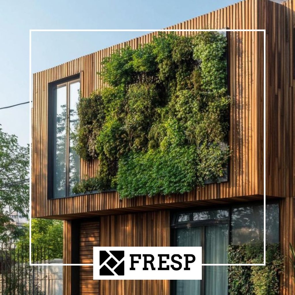 ساختمان با طراحی نمای چوبی