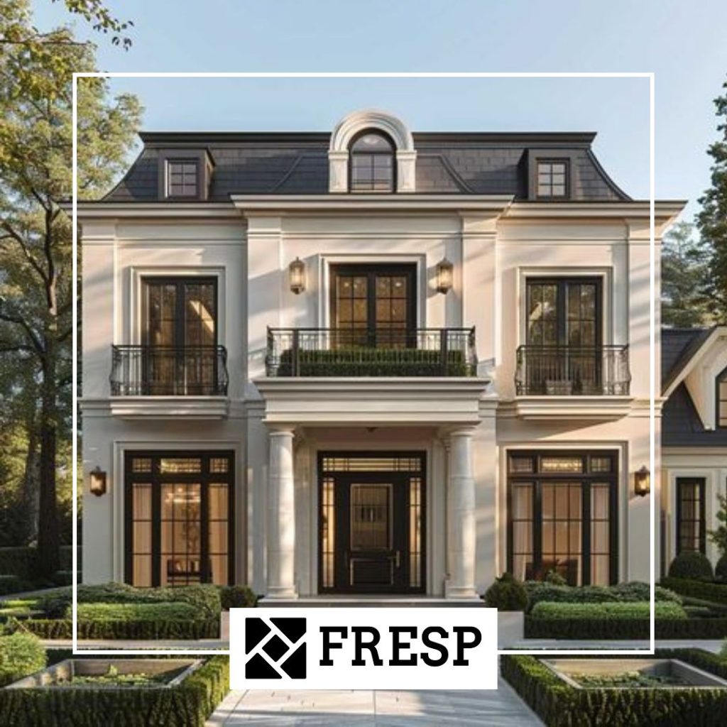 ساختمان با طراحی نمای سنگی