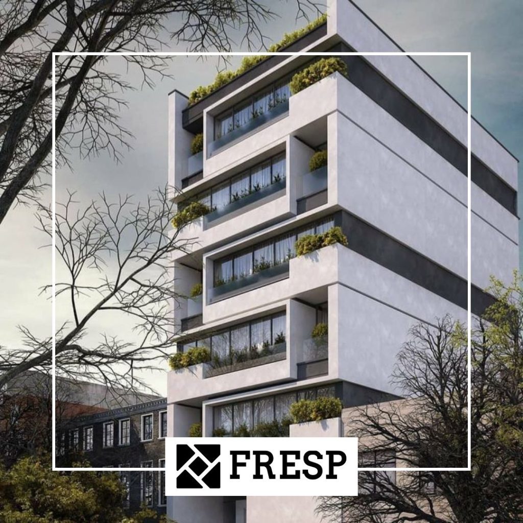 ساختمان با طراحی نمای سرامیک خشک