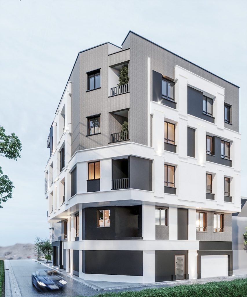 رندر تری دی ساختمان آرش