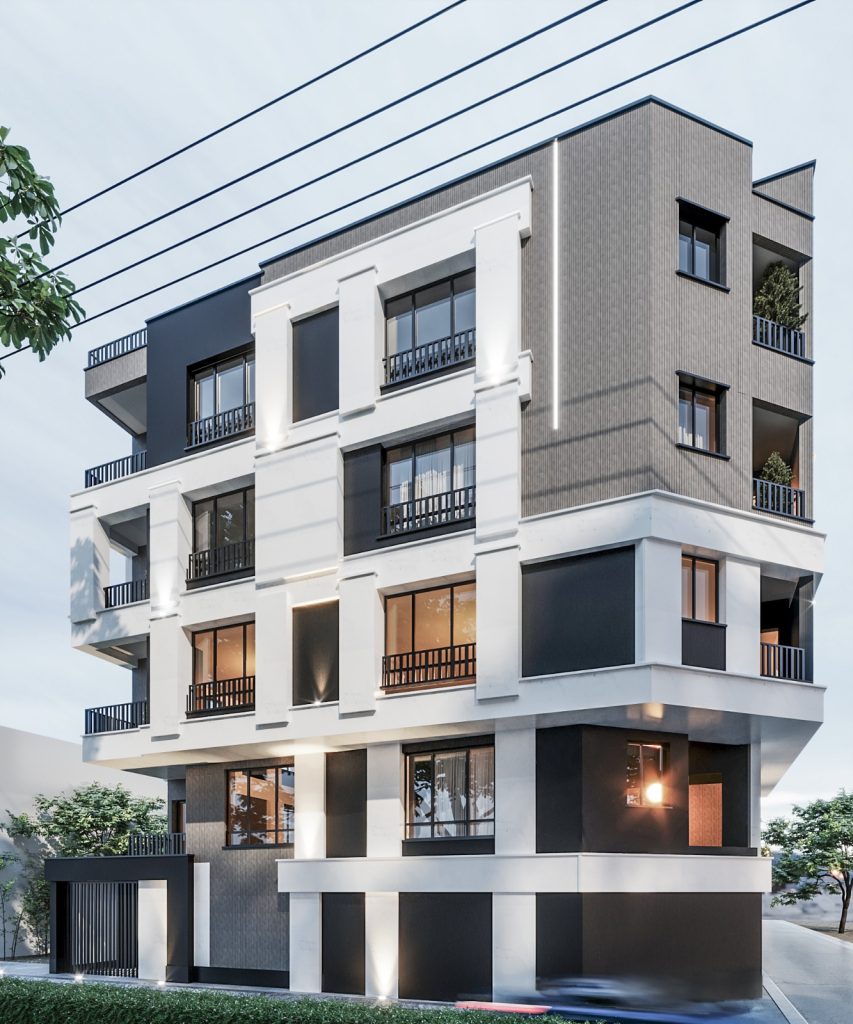 رندر تری دی ساختمان آرش